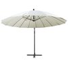 vidaXL Hanging Garden Parasol White 3 m Aluminium Pole