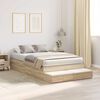 vidaXL Storage Bed Frame with Drawer Sonoma Oak 120 cm Engineered Wood