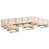 vidaXL 10 Piece Garden Sofa Set Solid Wood Pine