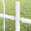 vidaXL Garden Fence 3 pcs White 5.1 x 1.2 m Powder-coated Steel