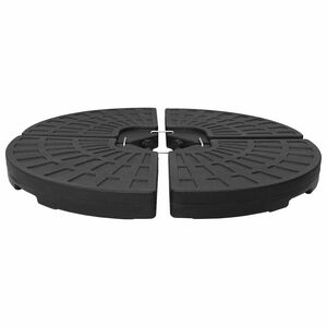 vidaXL Umbrella Base Fan-shaped 4 pcs Black