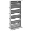 vidaXL Magazine Rack Grey Sonoma 70 x 41 x 156 cm Engineered Wood