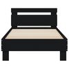 vidaXL Bed Frame without Mattress with LED Lights Black 90x200 cm