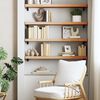 vidaXL Wall Shelf 80x20x4 cm Solid Wood Beech