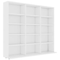 vidaXL CD Cabinet White 102x23x89.5 cm Engineered Wood