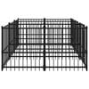 vidaXL Outdoor Dog Kennel Steel 5.63 m²