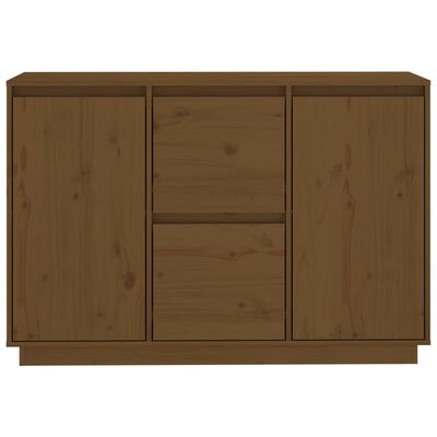vidaXL Sideboard Honey Brown 111x34x75 cm Solid Wood Pine