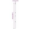 vidaXL Fence Posts Manual 13 pcs Grey Ø32mm 210 cm Galvanised steel