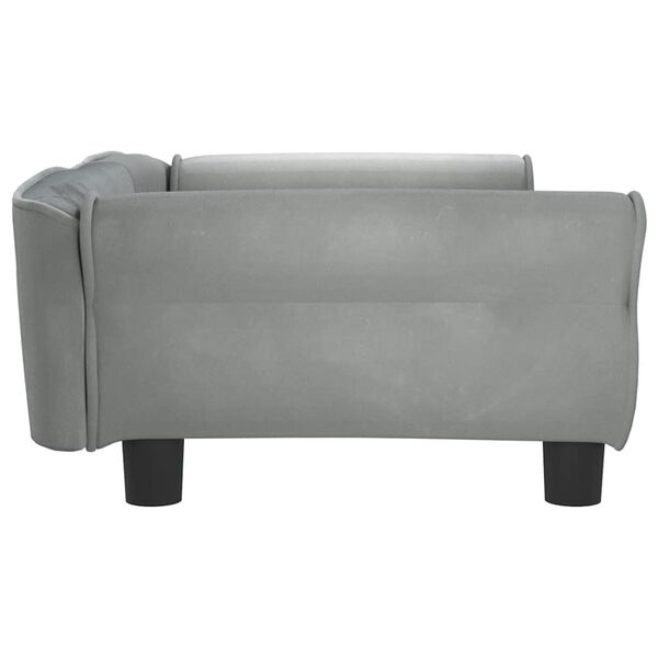 vidaXL Dog Bed Light Grey 95x55x30 cm Velvet