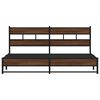 vidaXL Metal Bed Frame without Mattress Brown Oak 183x213 cm