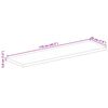 vidaXL Table Top 110x20x3.8 cm Rectangular Solid Wood Reclaimed