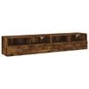 vidaXL TV Wall Cabinets 2 pcs Smoked Oak 80x30x30 cm Engineered Wood