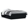 vidaXL Bed Frame with LED without Mattress Black 140x190 cm