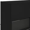 vidaXL TV Wall Cabinet with LED Lights Black 98.5x30x60.5 cm