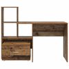 vidaXL Desk with Drawer Old Wood 131.5 x 50 x 106.5 cm Engineered Wood