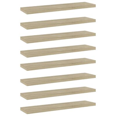 vidaXL Bookshelf Boards 8 pcs Sonoma Oak 40x10x1.5 cm Engineered Wood
