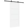 vidaXL Sliding Door White and Black 93 x 202 cm Solid Pine Wood