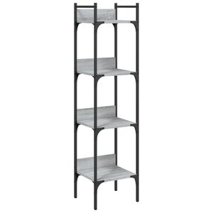 vidaXL Bookshelf 4-Tier Grey Sonoma 35x30x138,5 cm Engineered Wood