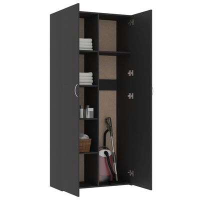 vidaXL Storage Cabinet Grey 80x35.5x180 cm Engineered Wood