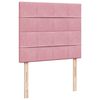 vidaXL Box Spring Bed with Mattress Pink 120x190 cm Small Double Velvet