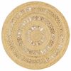 vidaXL Area Rug | Natural | Braided Jute | Medium | Durable | Area Rug | Round
