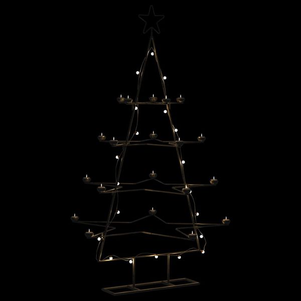 vidaXL Metal Christmas Tree for Decoration Black 140 cm