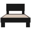 vidaXL Bed Frame without Mattress Black 75x190 cm Small Single