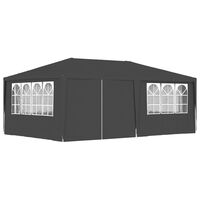 vidaXL Professional Party Tent with Side Walls 4x6 m Anthracite 90 g/m?