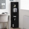 vidaXL Corner Cabinet Black 32x32x140cm Engineered Wood