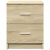 vidaXL Bedside Cabinets 2 pcs with 2 Drawers Sonoma Oak 40x36x50 cm