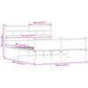 vidaXL Bed Frame without Mattress Smoked Oak 140x200 cm Engineered Wood