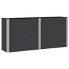 vidaXL Garden Raised Bed Black 200 x 50 x 91 cm alu.