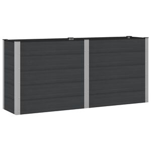 vidaXL Garden Raised Bed Black 200 x 50 x 91 cm