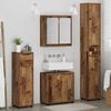 vidaXL Bathroom Furniture Set with Door 4 pcs Old Wood Engineered Wood