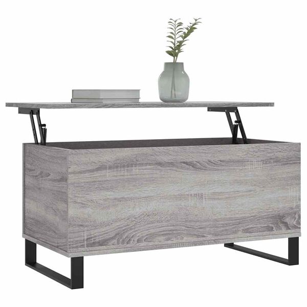 vidaXL Coffee Table Grey Sonoma 90x44.5x45 cm Engineered Wood