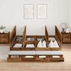 vidaXL Storage Bed Frame with Drawer Old Wood 200 cm Engineered Wood