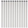 vidaXL Fence Posts 12 pcs Silver 60 cm Powder-coated steel