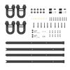 vidaXL Sliding Door Hardware Kit 366 cm Steel Black