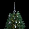 vidaXL Artificial Hinged Christmas Tree 300 LEDs & Ball Set 240 cm
