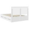 vidaXL Bed Frame with Drawer White 140 x 200 cm Engineer Wood