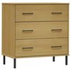 vidaXL Sideboard with 3 Drawers Brown 77x40x79.5 cm Solid Wood OSLO