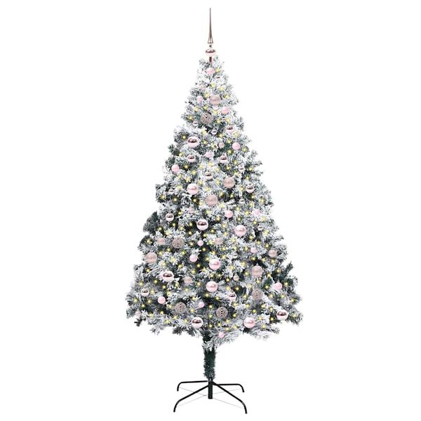 vidaXL Artificial Christmas Tree with 300 LEDs with Stand Green 210 cm
