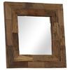 vidaXL Mirror Solid Reclaimed Wood 50x50 cm