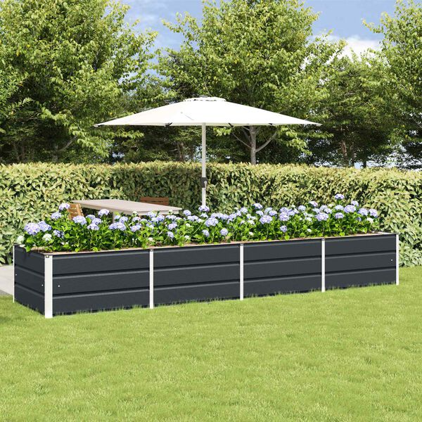 vidaXL Planter Anthracite 320 x 80 x 45 cm Steel