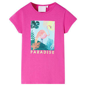 vidaXL Kids' T-shirt Dark Pink 104