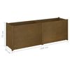 vidaXL Garden Planter Honey Brown 200x50x70 cm Solid Pinewood