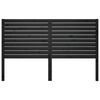 vidaXL Bed Headboard Black 146x4x100 cm Solid Wood Pine