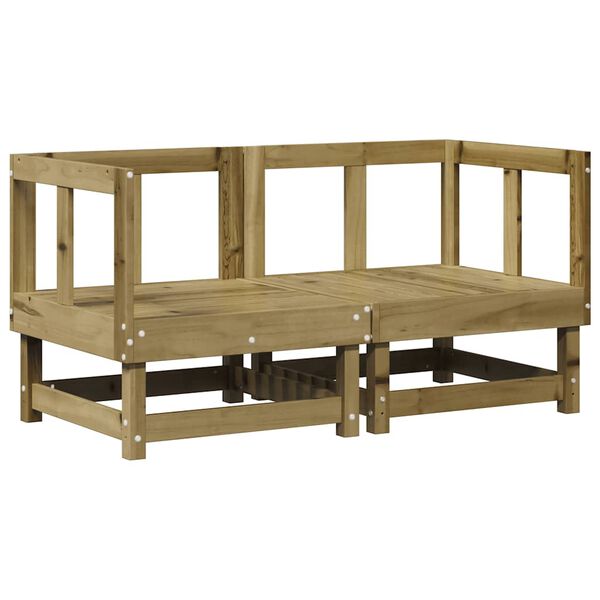 vidaXL Corner Sofas with Cushions 2 pcs Impregnated Wood Pine