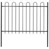 vidaXL Garden Fence BOXTEL with Hoop Top Steel 181x120 cm Black