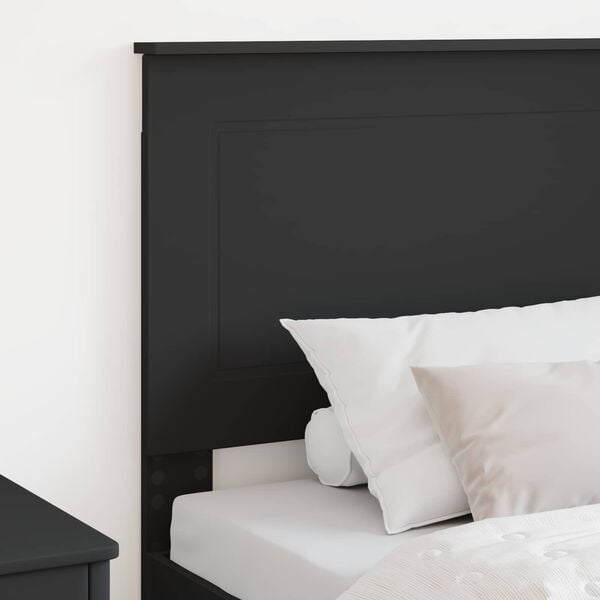 vidaXL Headboard with Headboard Black Oak 75 cm Engineered Wood